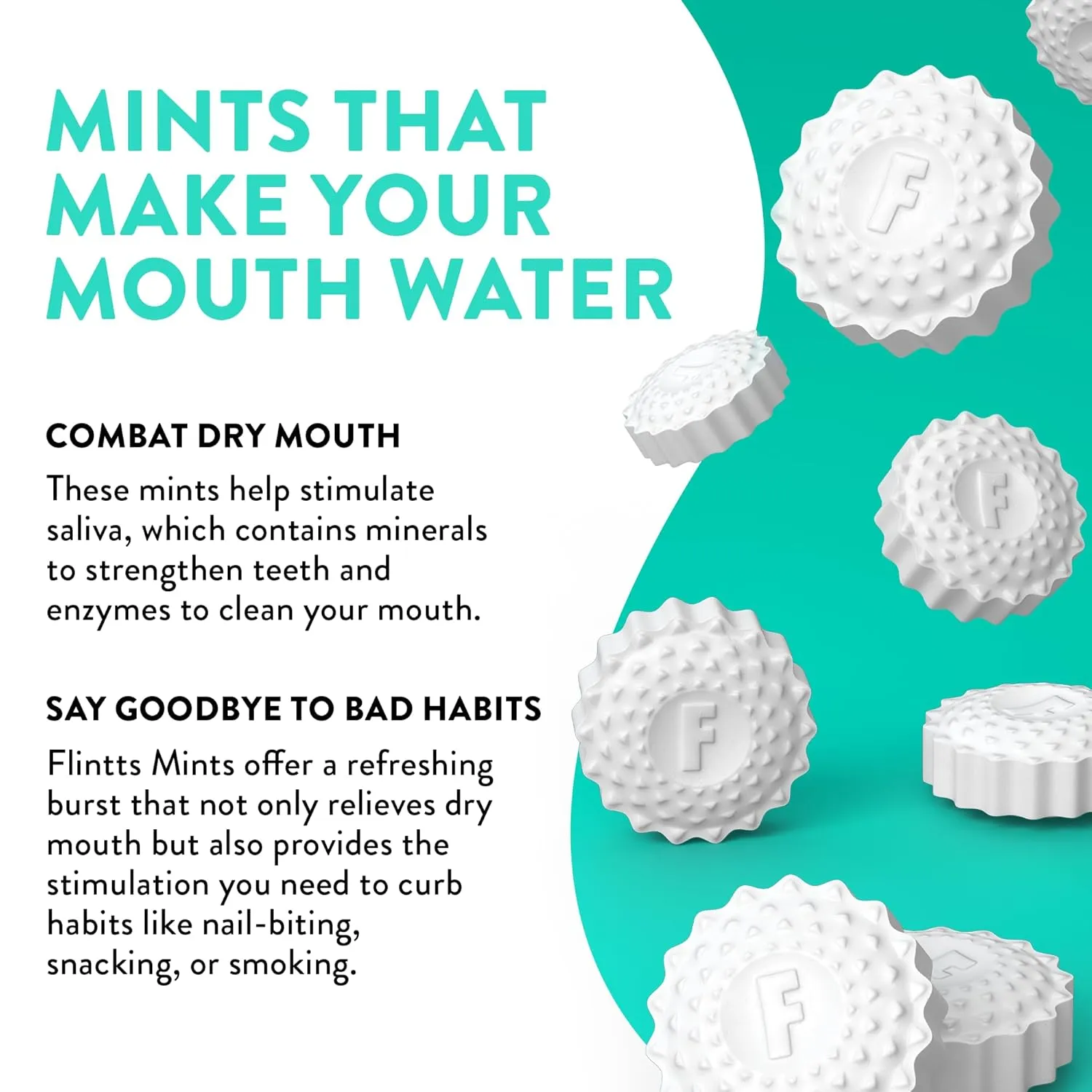 Flintts Mints 2x After Party Pack - Mint (2), Strawberry Magic (2), Lemon(2) - Sugar Free & Vegan, Mouth Watering Mints for Oral Health - Breath Freshener Mint Pocket Size - Dry Mouth Products