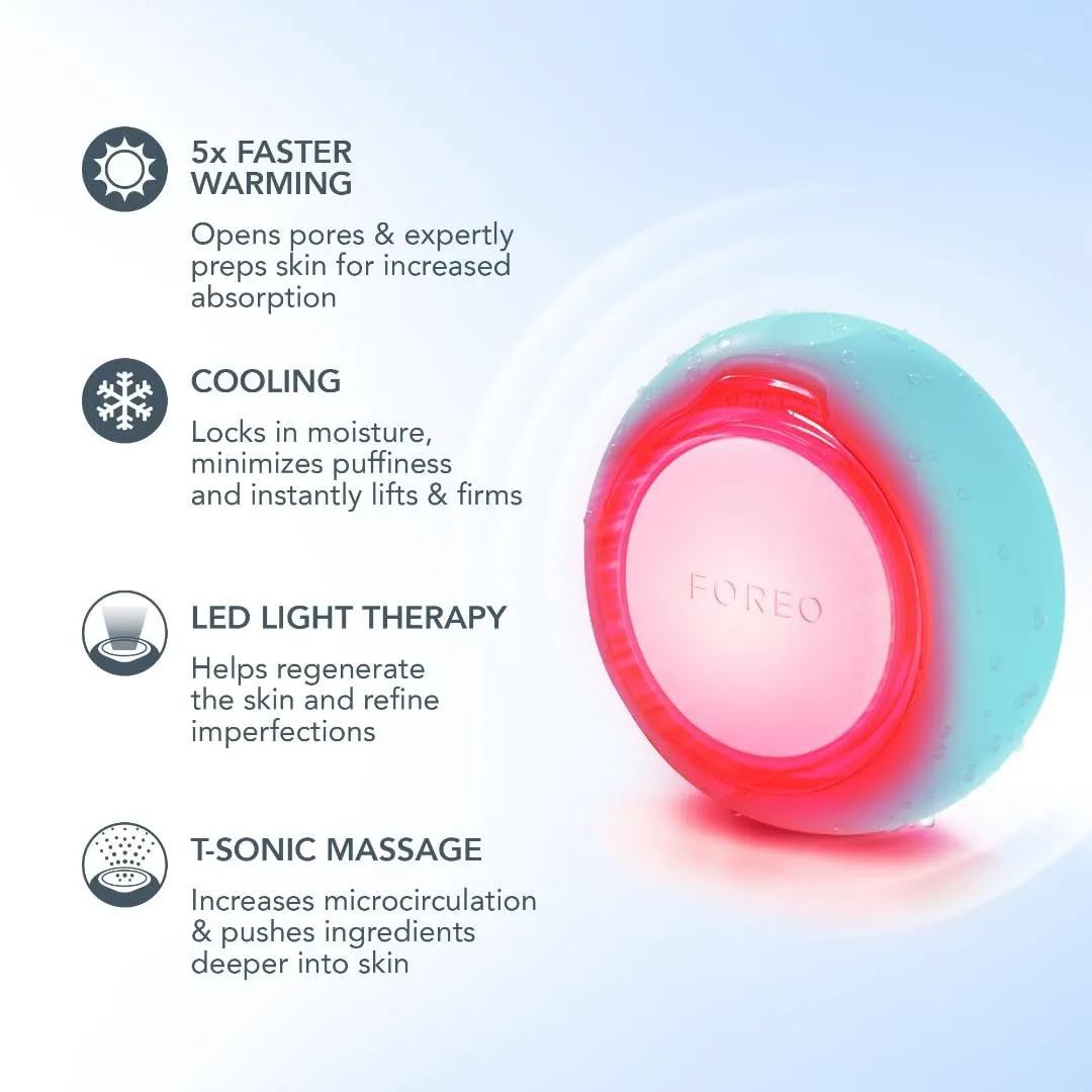FOREO UFO 2 Red Light Therapy For Face - Anti Aging Face Moisturizer And Dark Spot Remover - For Deep Facial Hydration - Full LED Spectrum - Mint