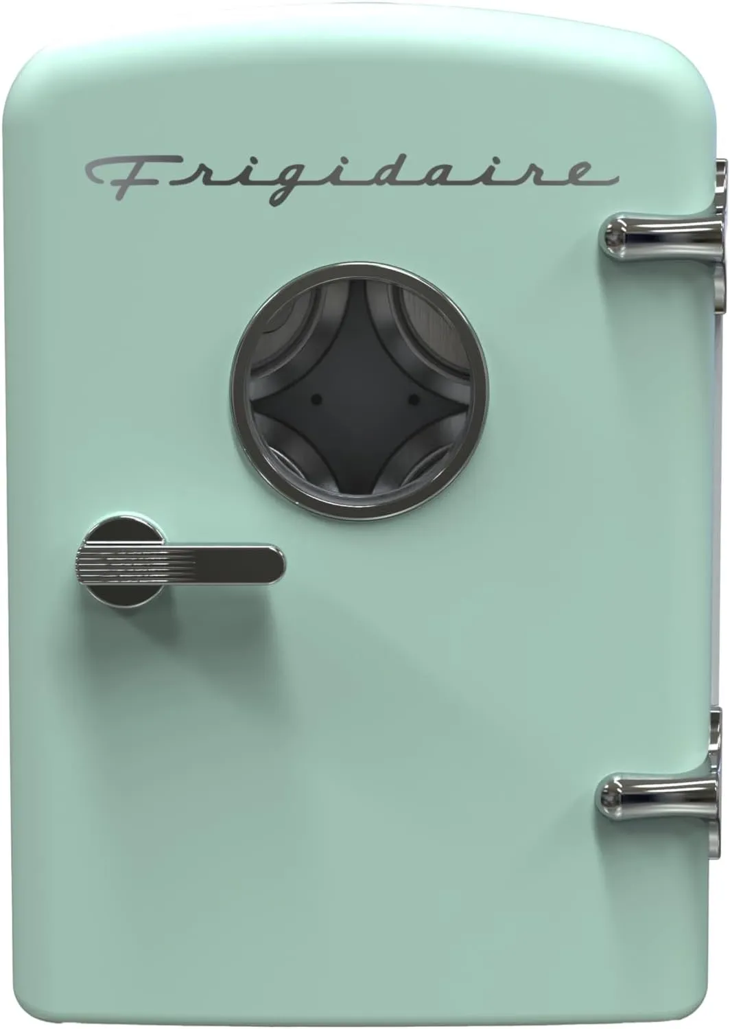 Frigidaire EFMIS129-MINT Mini Personal Fridge Cooler, 1 Gal Capacity fits Six Cans, Includes Plugs for Home Outlet & DC Charger-9.84" D x 7.09" W x 10.35" H