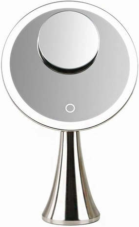 GaRcan Compact Vanity Mirror Nordic Simple Desktop Led Makeup Mirror Large Smart Make-up and Dressing Desktop Portable Light-Filling Mirror Salon Hairdressing Mirror (One Color