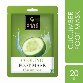 Good Vibes Cucumber Cooling Foot Mask | Soothing, Hydrating | Vegan, No Parabens, No Sulphates, No Animal Testing, No Alcohol (20 g)