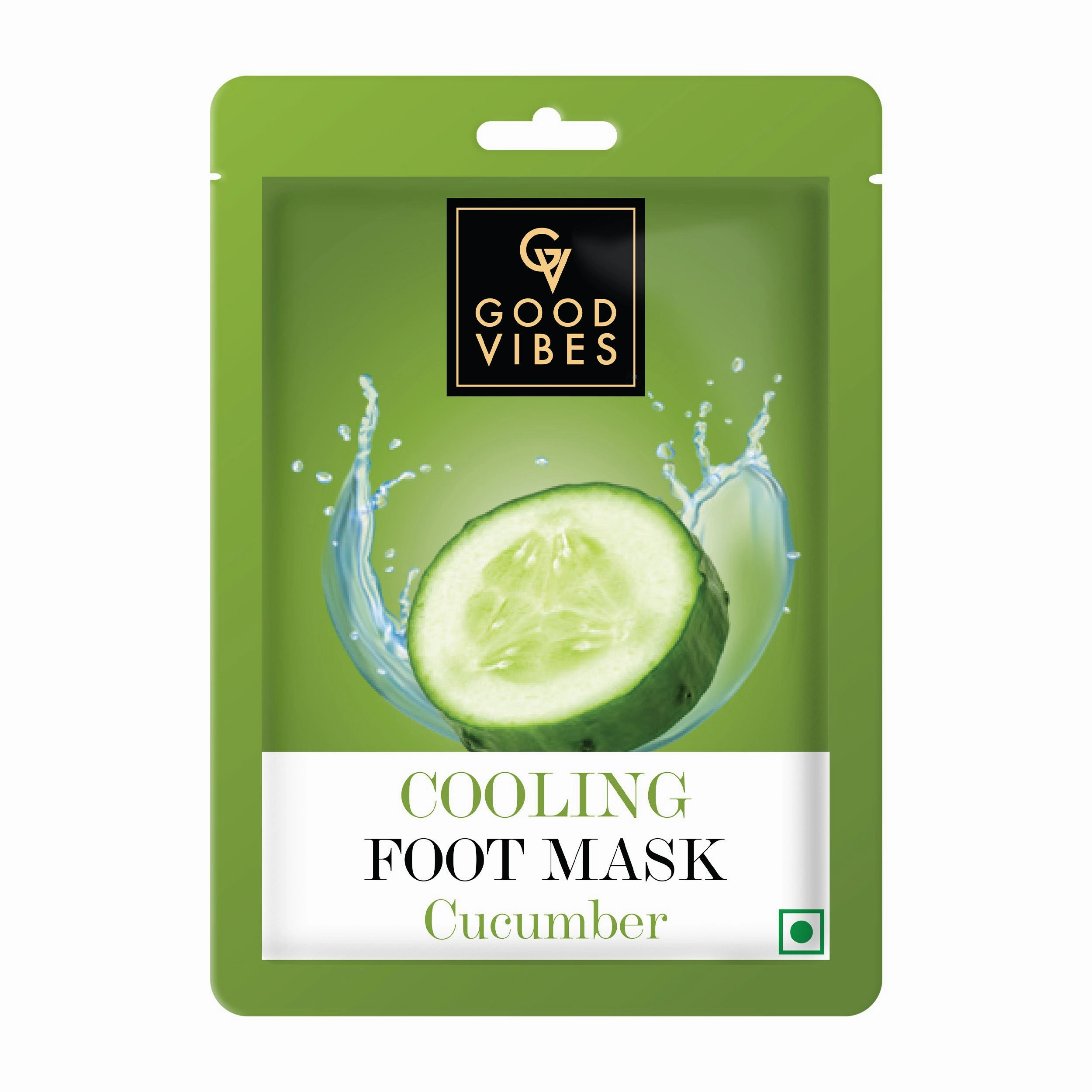 Good Vibes Cucumber Cooling Foot Mask | Soothing, Hydrating | Vegan, No Parabens, No Sulphates, No Animal Testing, No Alcohol (20 g)