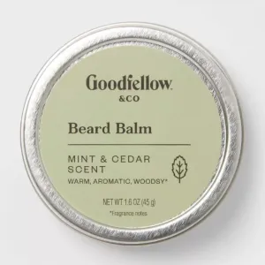 Goodfellow & Co Beard Balm, Moroccan Mint & Cedar Scent, 1.6 oz, Softening Formula