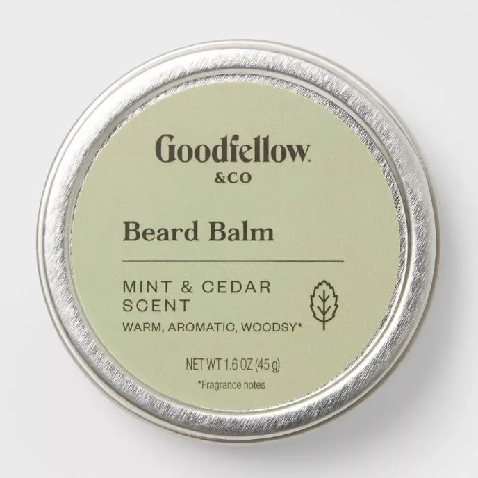 Goodfellow & Co Beard Balm, Moroccan Mint & Cedar Scent, 1.6 oz, Softening Formula