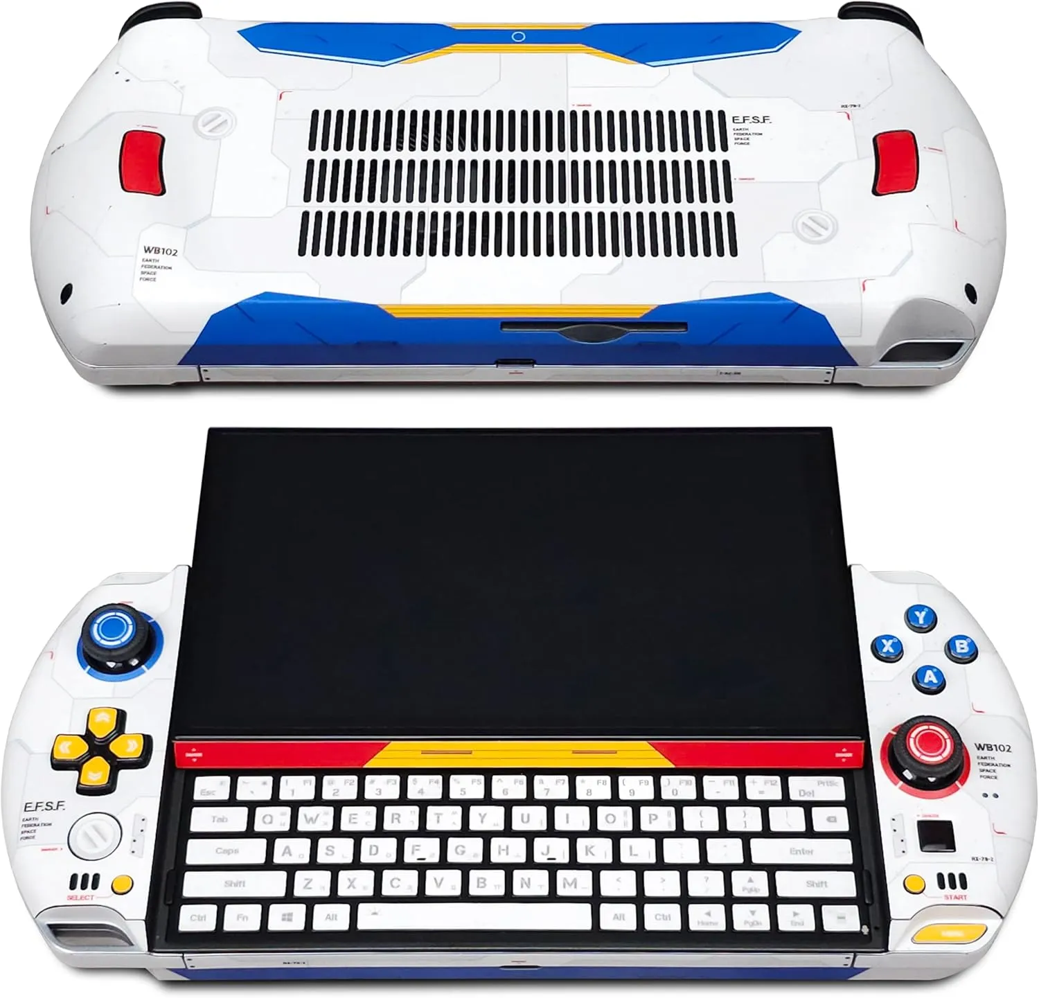 GPD Win 4 Matte Skin, Gundam Edition, Full Wrapping Matte Vinyl Skin for GPD Win 4, Compatible with 2022, 2023, 2024, and 2025 Versions. (Designed by POP SKIN)