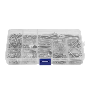 Guitar Screws Kit for Electric Guitar Bridge, Pickup, Pickguard, Tuner, Switch, Neck Plate, 254 Pieces Guitar DIY Kit with A Elbow Tweezers (9 Types, Sliver)