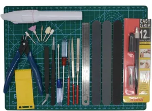 Gundam Modeler Builder's Tools Craft Set Kit 16 PCS for Professional Hobby Model Assemble Building
