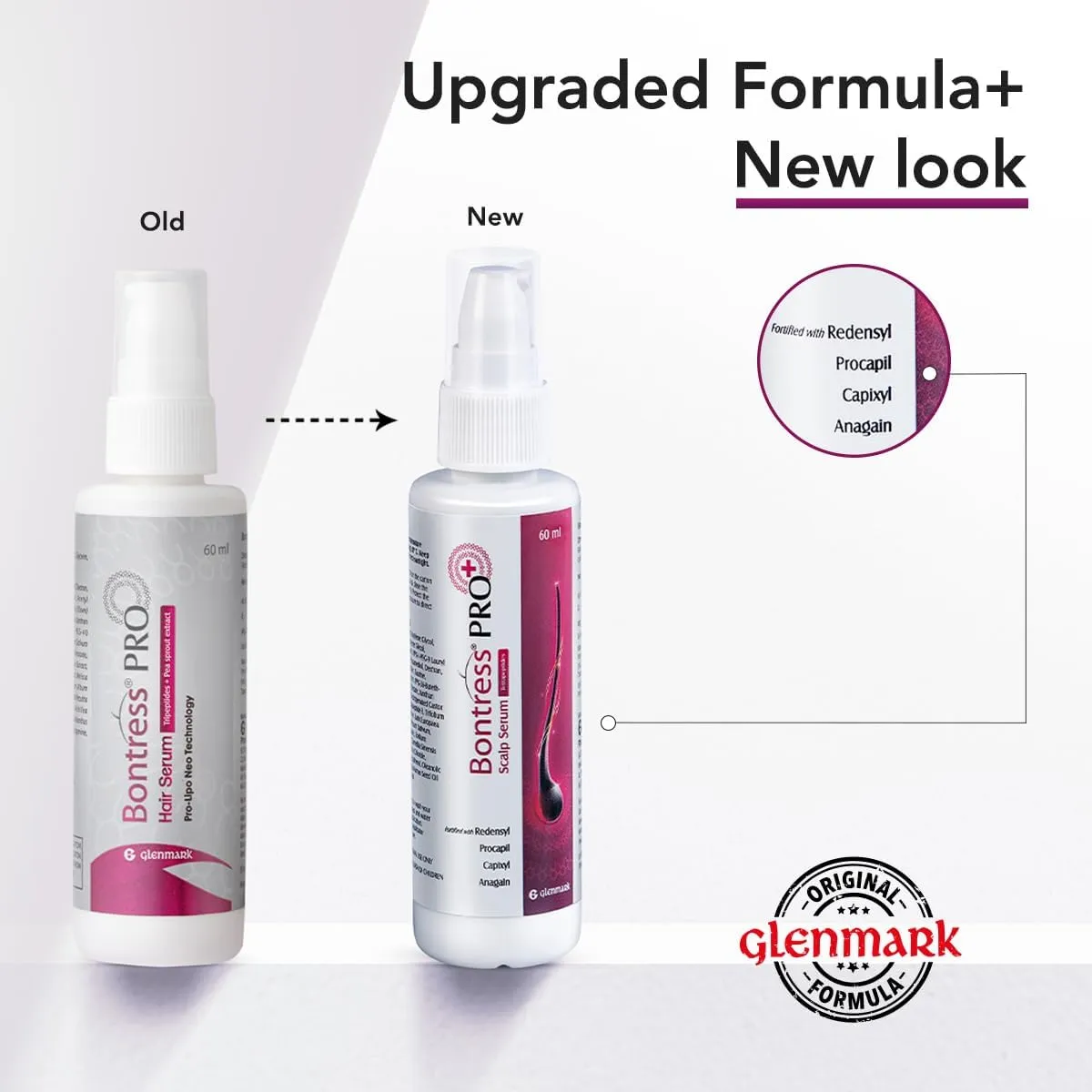 h7g Serum Fortified with 3% Redensyl, 3% Anagain, 4% Capixyl, 3% Procapil | Hair Serum for Hair Growth & Hair Fall 60ml (Pack of 2) Visit the Bontress Store