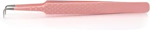 Hair Removal Tweezers Eyelash tweezers pink stainless steel professional super hard high-precision eyelash tweezers eyelash extension kit Tweezers(Pink01) (Pink06)