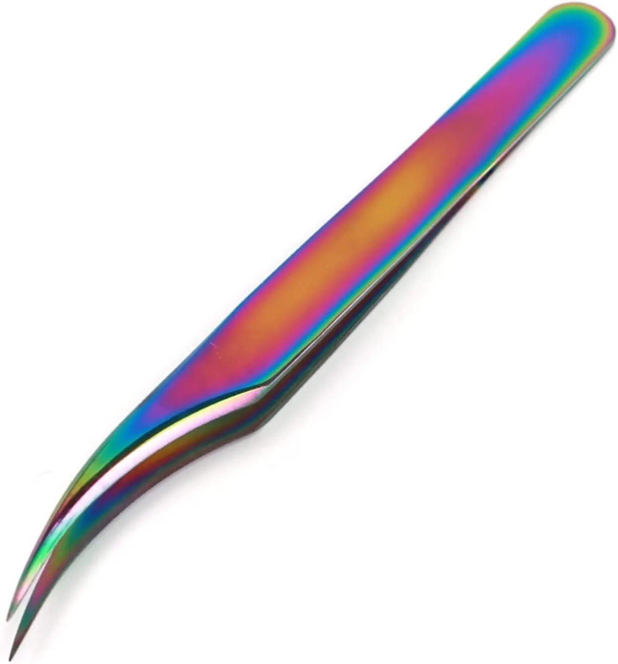 Hair Removal Tweezers Eyelashes Tweezers Stainless Steel Superhard Tweezers High Precision Anti-Static Tweezers for Eyelash Extensions(A)