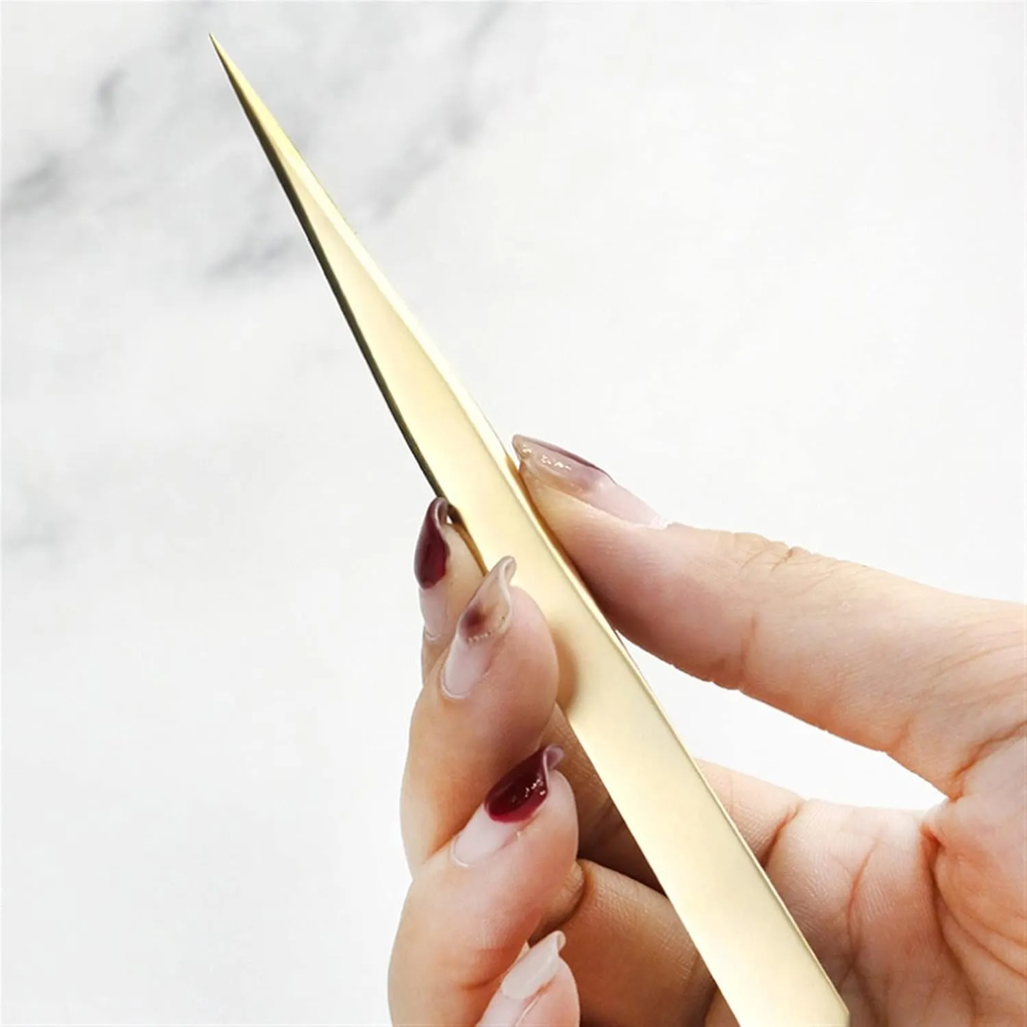Hair Removal Tweezers False Eyelash Tweezers Stainless Steel Super Hard Tweezers High Precision Anti-Static Eyelash Extension Tool(01)