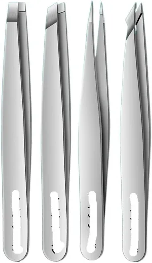Hair Removal Tweezers High Precision Eyebrow Clip, Small Tweezers for Pulling Beard, Stainless Steel Eyebrow Clip Special Tool(Silver)