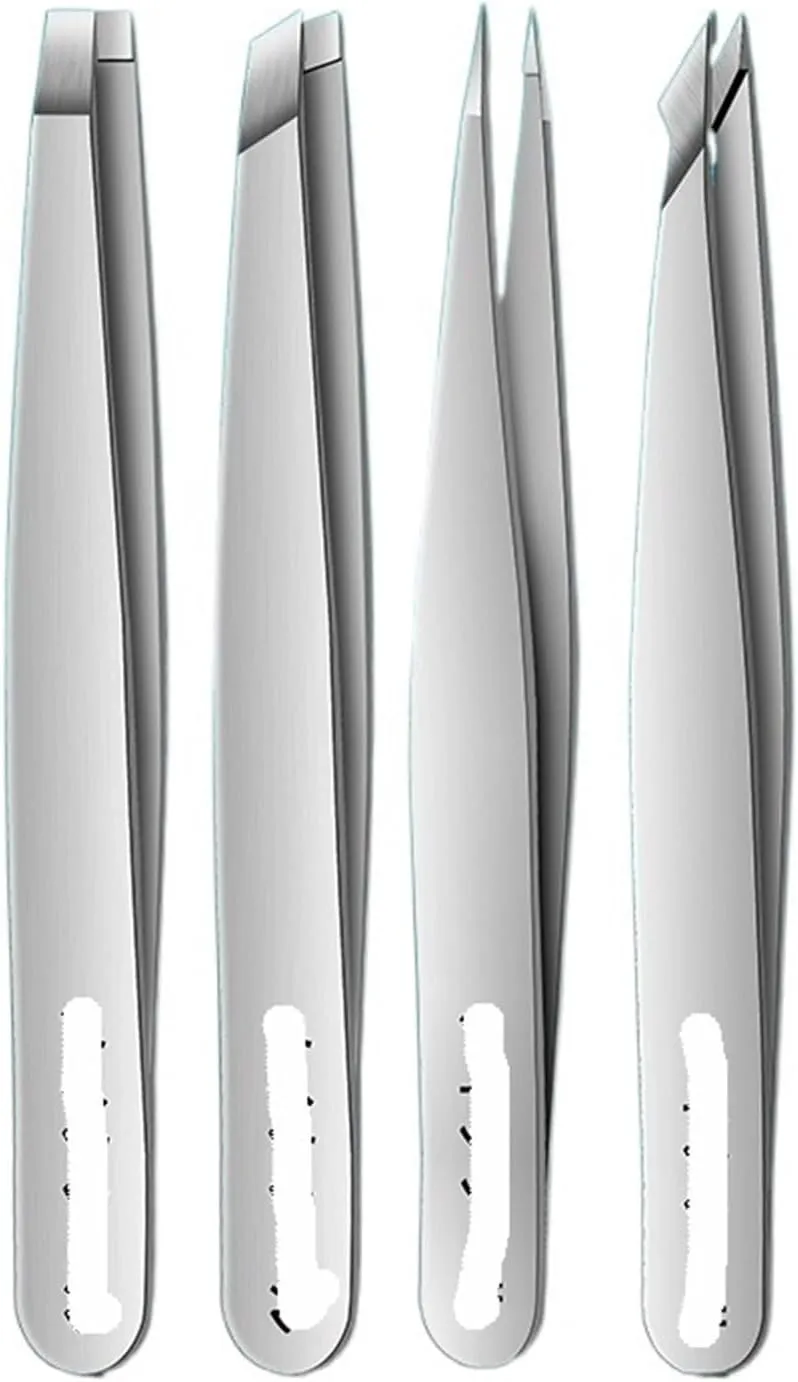 Hair Removal Tweezers High Precision Eyebrow Clip, Small Tweezers for Pulling Beard, Stainless Steel Eyebrow Clip Special Tool(Silver)