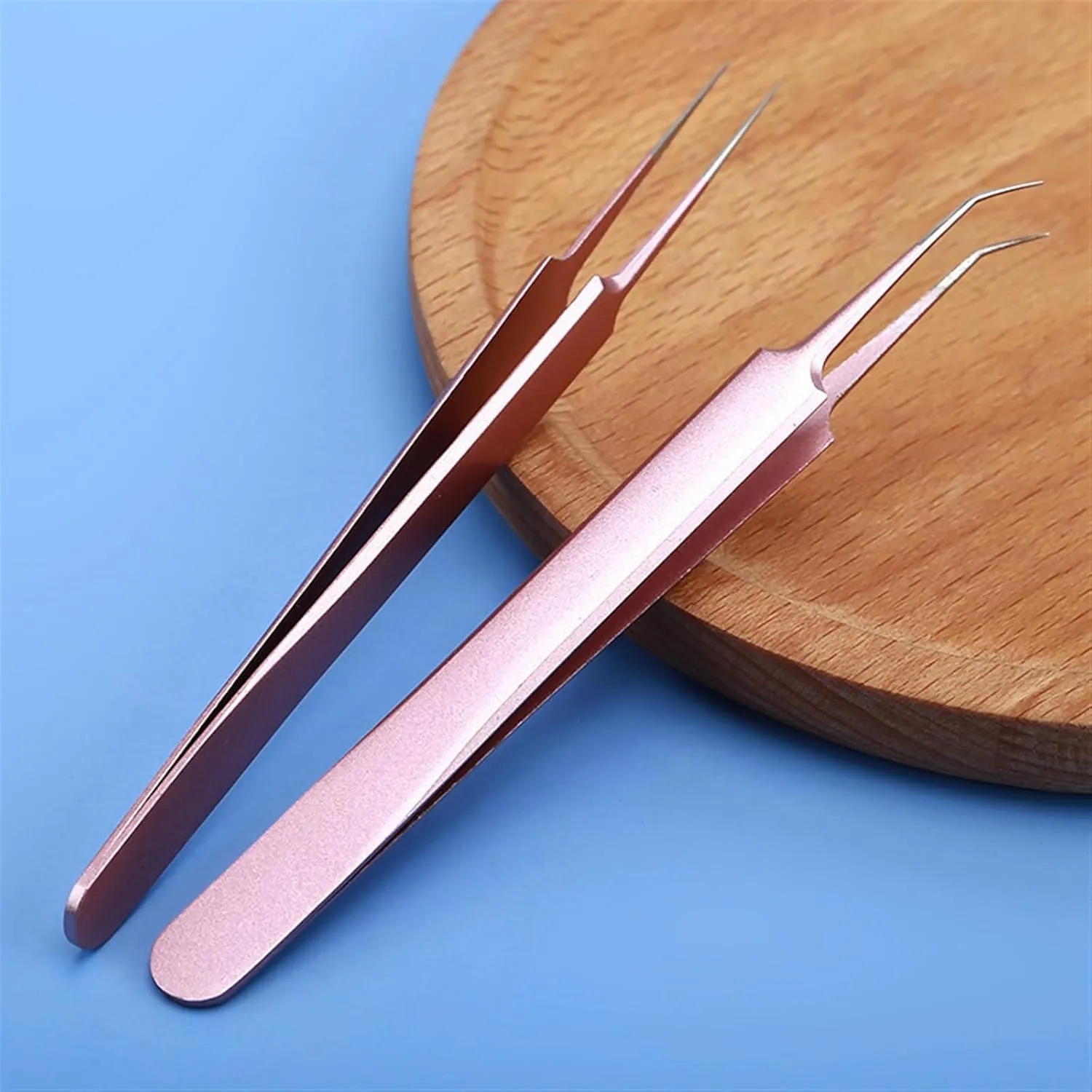Hair Removal Tweezers Multicolor Tweezers for Eyelash Extension High-Precision Eyelash Extension Tweezers(Green)