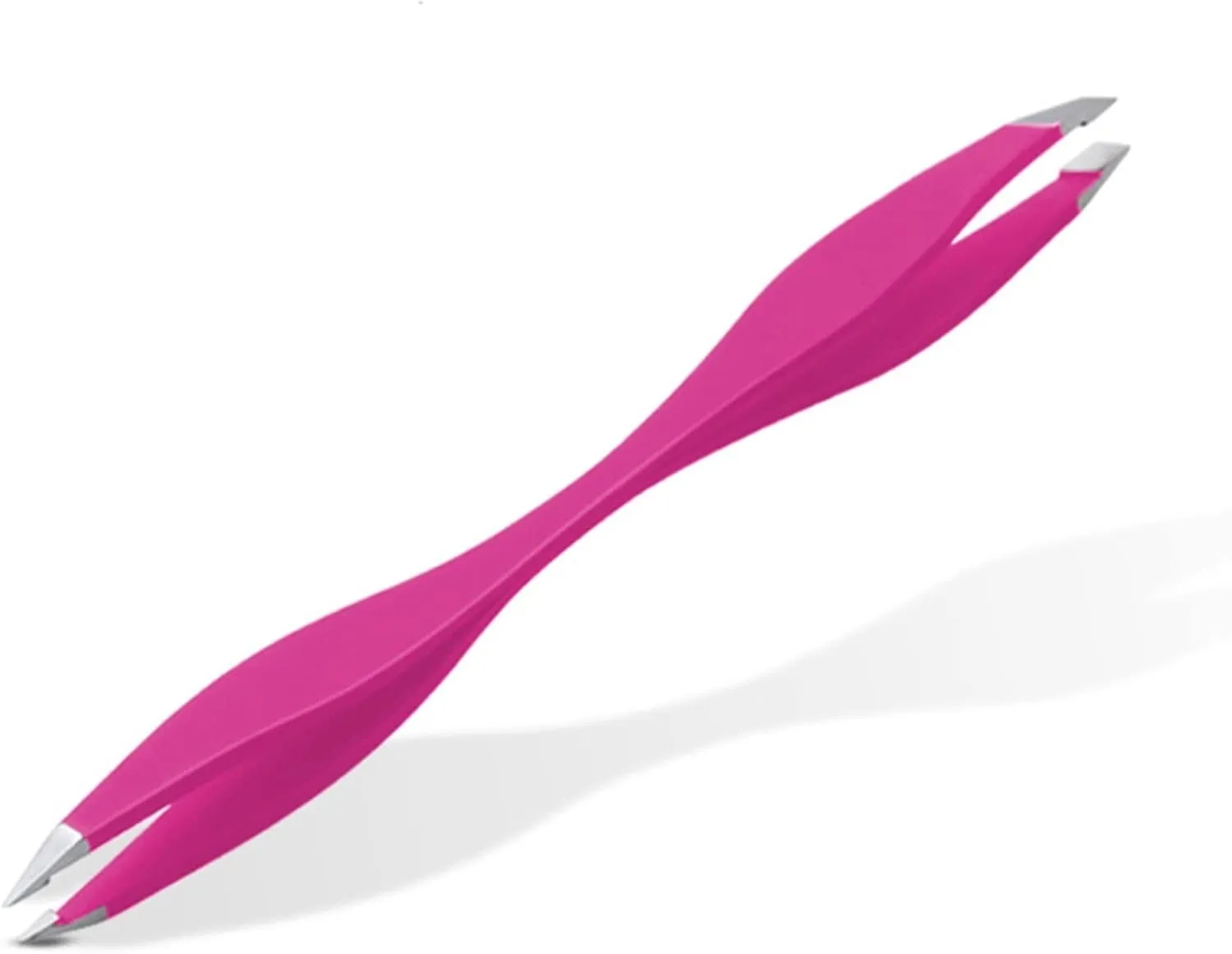 Hair Removal Tweezers Tweezers Rose double headed eyebrows Tweezers Anti static eyelash expansion and promotion curly beauty makeup tool Tweezers(Pink)
