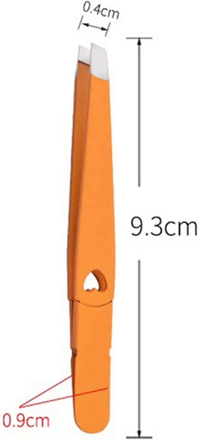 Hair Removal Tweezers Professional Eyebrow Tweezers Stainless Steel Slanted Eye Brow Clips Makeup Tool(Green)