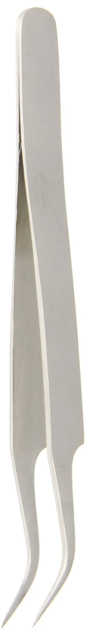 Hakko CHP 7-SA Stainless Steel Non-Magnetic Precision Tweezers with Very-Fine Point Curved Tips, 4-1/2" Length