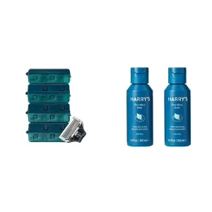 Harry's Razor Blades Refills - Razors for Men - 14 count & Post Shave - Post Shave Balm for Men - 3.4 Fl Oz (Pack of 2) (packaging may vary)