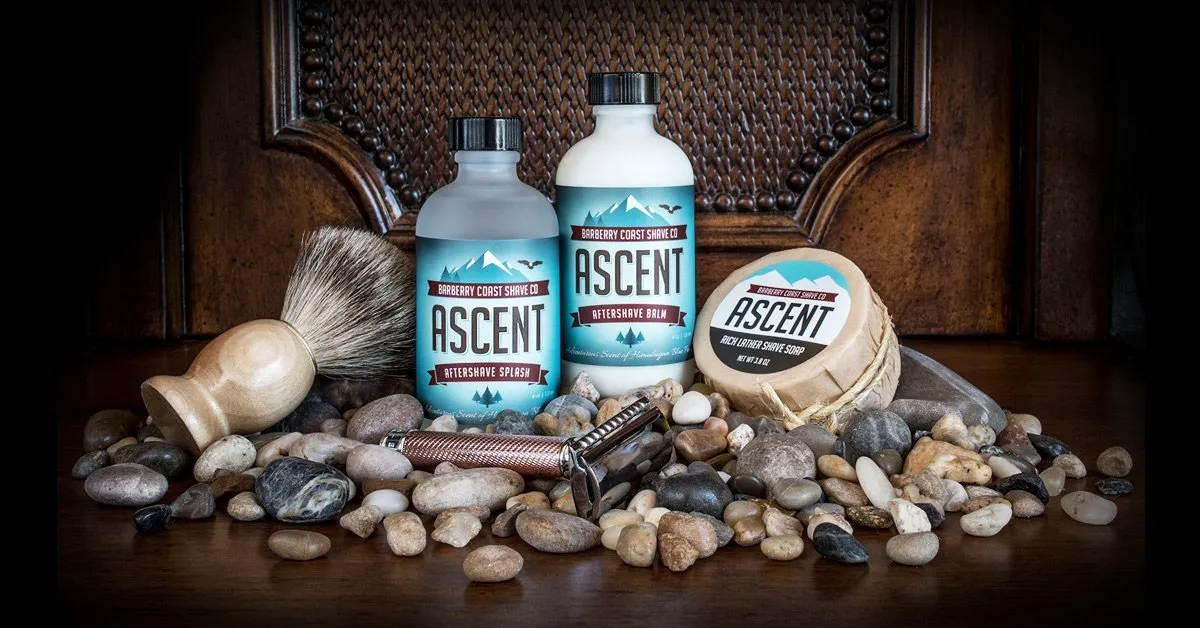 Himalayan Ascent Aftershave Lotion/Balm - Cooling Menthol - Scent: Blue Pine, Sandalwood, Cedar, Mandarin & Amber - No Harmful Chemicals, No Parabens - 4oz.