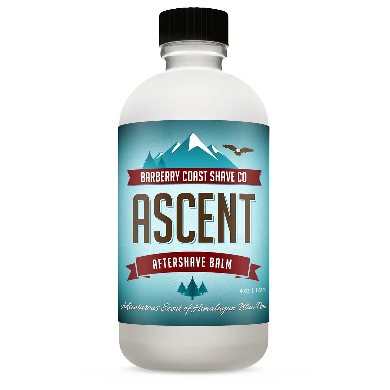 Himalayan Ascent Aftershave Lotion/Balm - Cooling Menthol - Scent: Blue Pine, Sandalwood, Cedar, Mandarin & Amber - No Harmful Chemicals, No Parabens - 4oz.