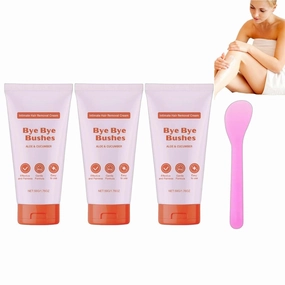 Intimate Hair Removal Cream for Women Men Painless Sensitive Skin Gentle Body Hair Remover with Aloe Vera Vitamin E Cucumber Extract 1.76oz (3)