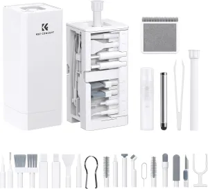 K&F Concept 32-in-1 Keyboard Cleaning Kit Laptop Cleaner - Multifunction Electronic Device Cleaner Set for Cell Phone Tablet PC Camera Keyboard Earbud