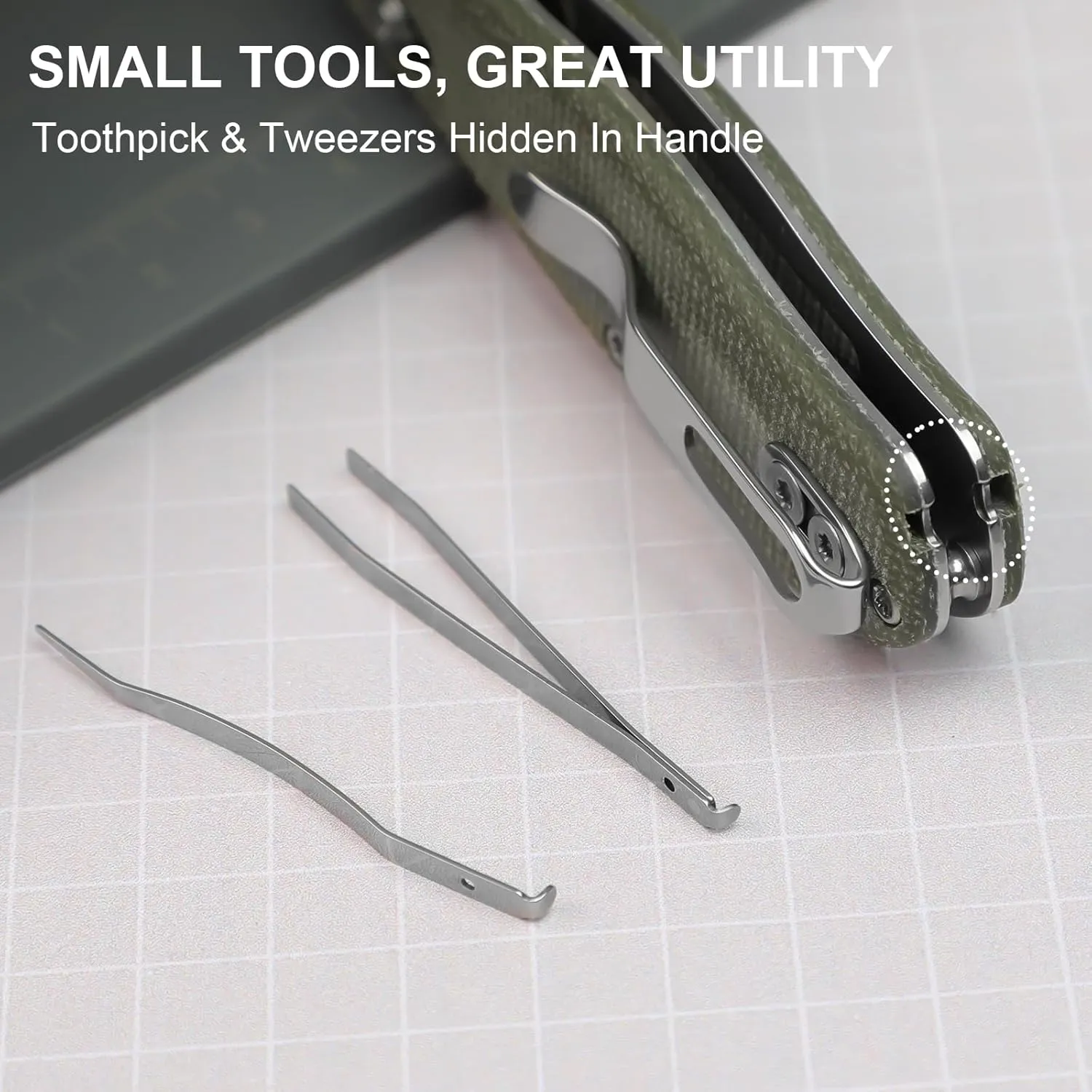 Kizer Drop Bear(Dual-screw Version) Folding Utility Knife, Clutch Lock Box Cutter EDC Pocket knife with 10PCS Razor Blades, Pocket Knives with Pocket Clip for Men Women V3619JM1