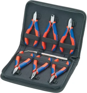 KNIPEX 7 Pc Tool Set in Zipper Pouch, Red
