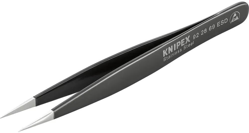 Knipex 92 28 69 ESD Precision Tweezers ESD with strong tip