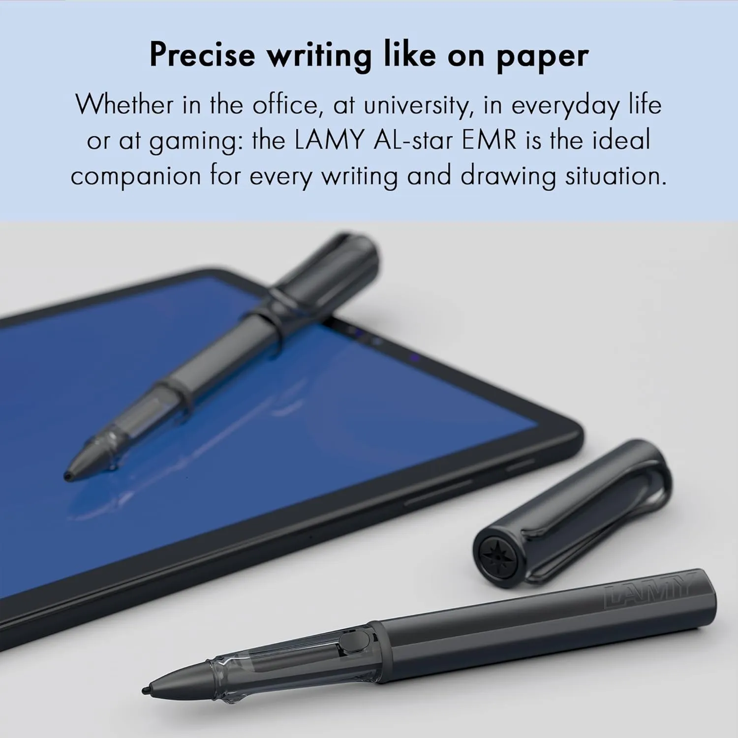 LAMY AL-Star EMR Black (PC/EL tip) - Stylus Pen for Many Android Devices - Touchscreen Pen with Ergonomic Grip - Precise Writing & Drawing on Digital Media - with Function Button