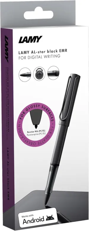 LAMY AL-Star EMR Black (PC/EL tip) - Stylus Pen for Many Android Devices - Touchscreen Pen with Ergonomic Grip - Precise Writing & Drawing on Digital Media - with Function Button
