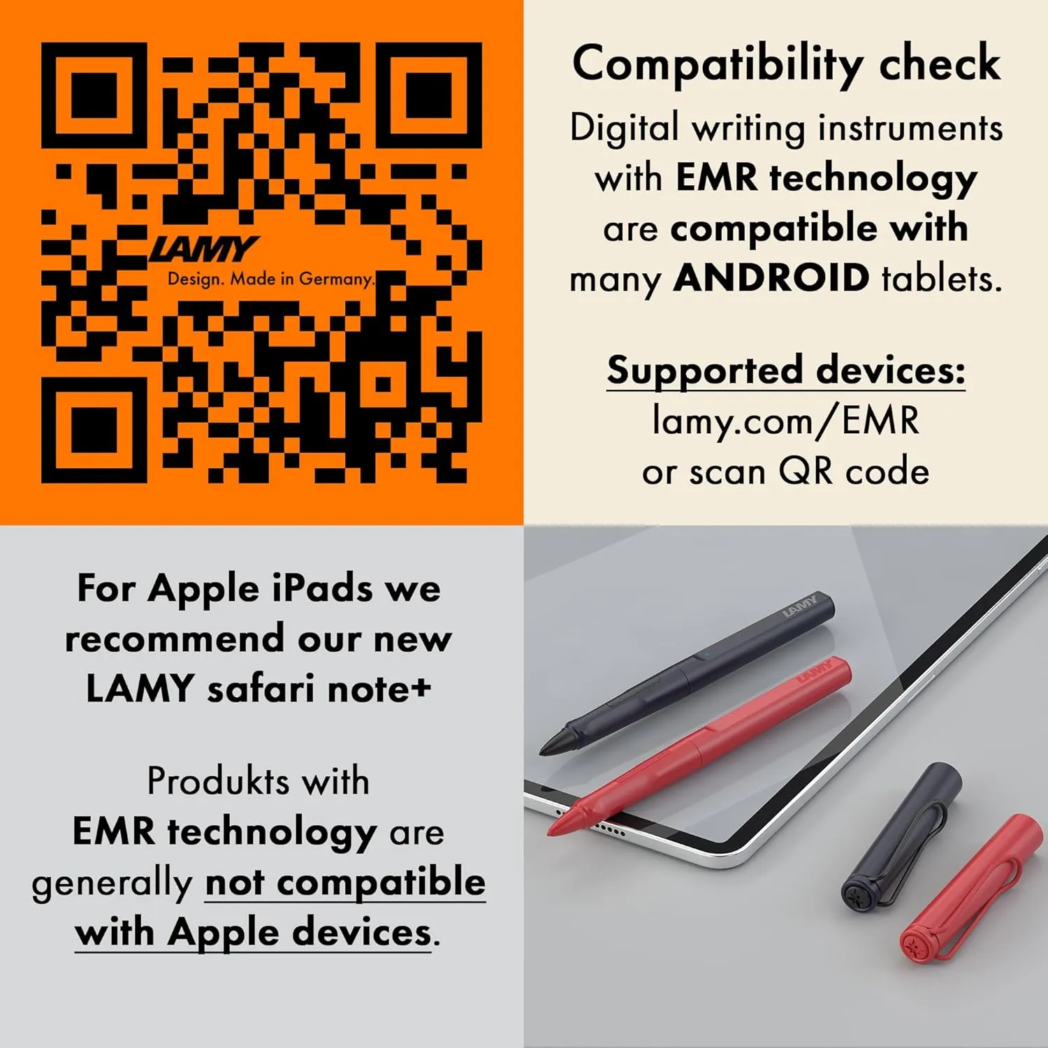 LAMY AL-Star EMR Denim (PC/EL tip) - Stylus Pen for Many Android Devices - Touchscreen Pen with Ergonomic Grip - Precise Writing & Drawing on Digital Media - with Function Button