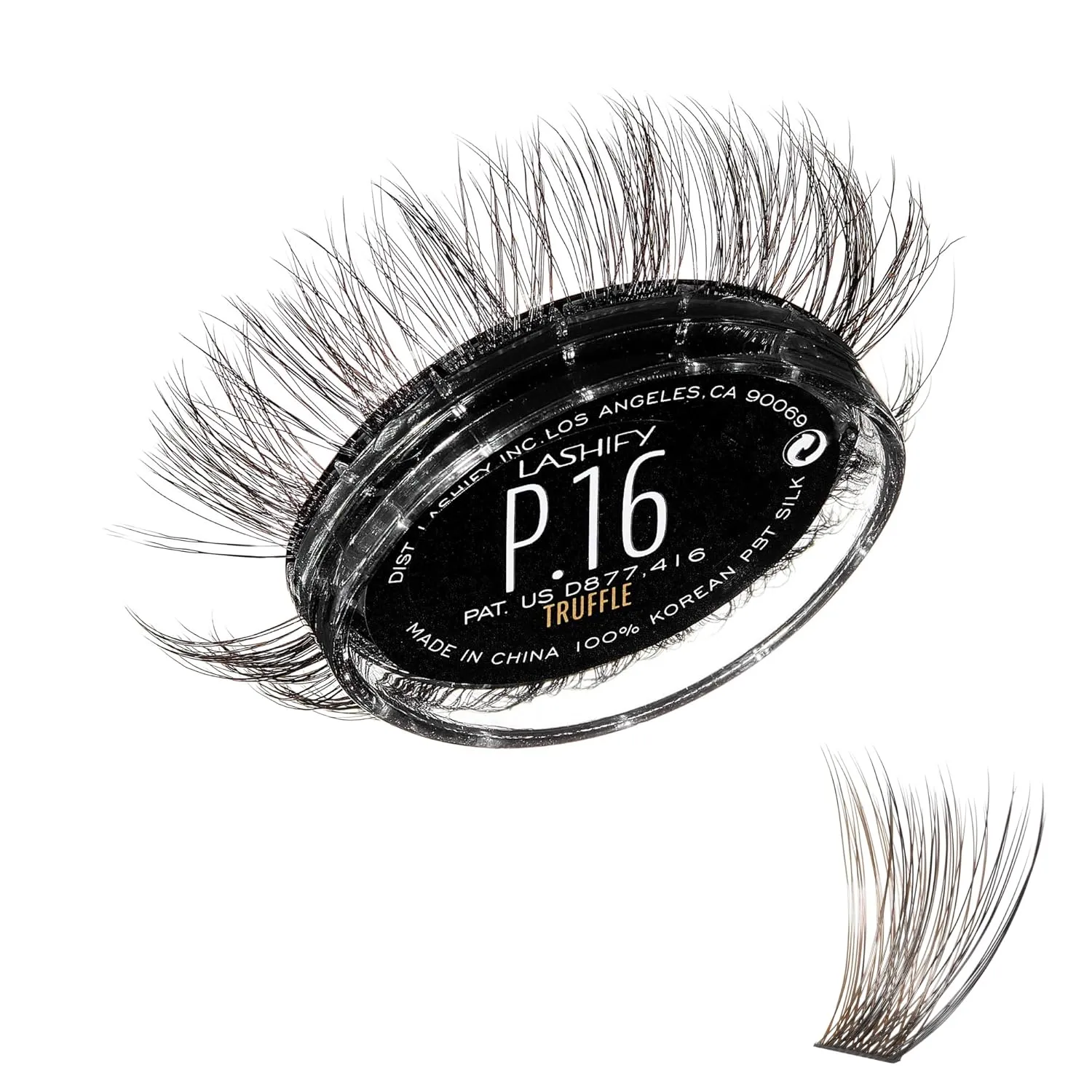 Lashify Plushy 16mm Gossamer Lashes in Truffle Color, Easy DIY False Lashes for a Voluminous Yet Still Natural Look