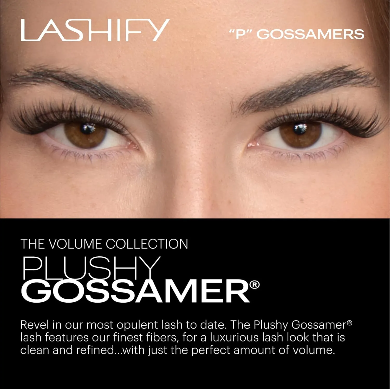 Lashify Plushy 16mm Gossamer Lashes in Truffle Color, Easy DIY False Lashes for a Voluminous Yet Still Natural Look