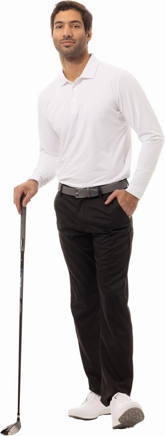 Long-Sleeve, Cooling, Golf Polos for Men from UV 50  Perfect Sun Protection.