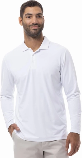 Long-Sleeve, Cooling, Golf Polos for Men from UV 50  Perfect Sun Protection.