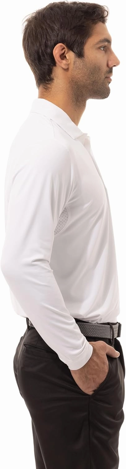 Long-Sleeve, Cooling, Golf Polos for Men from UV 50  Perfect Sun Protection.