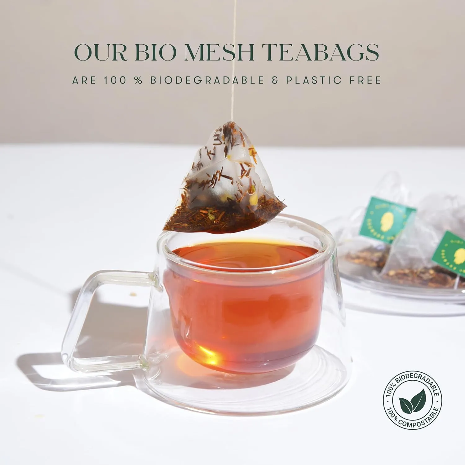 Luxmi Estates Purely Peppermint 50 Tea Bags (100g) Pack | USDA Certified Organic Herbal Tea | Mint Tea Best for Night Time | 50 Cups Bulk Pack