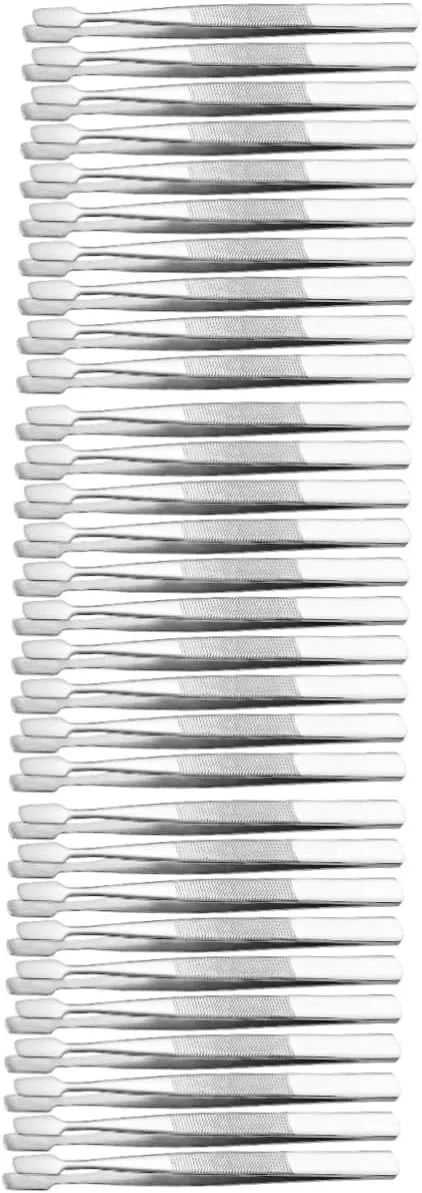 MAGICLULU 30pcs Tweezers for Stamps Eyelash Application and Crafting Flat Precision Tools for Collectors Beauty and Photo Projects