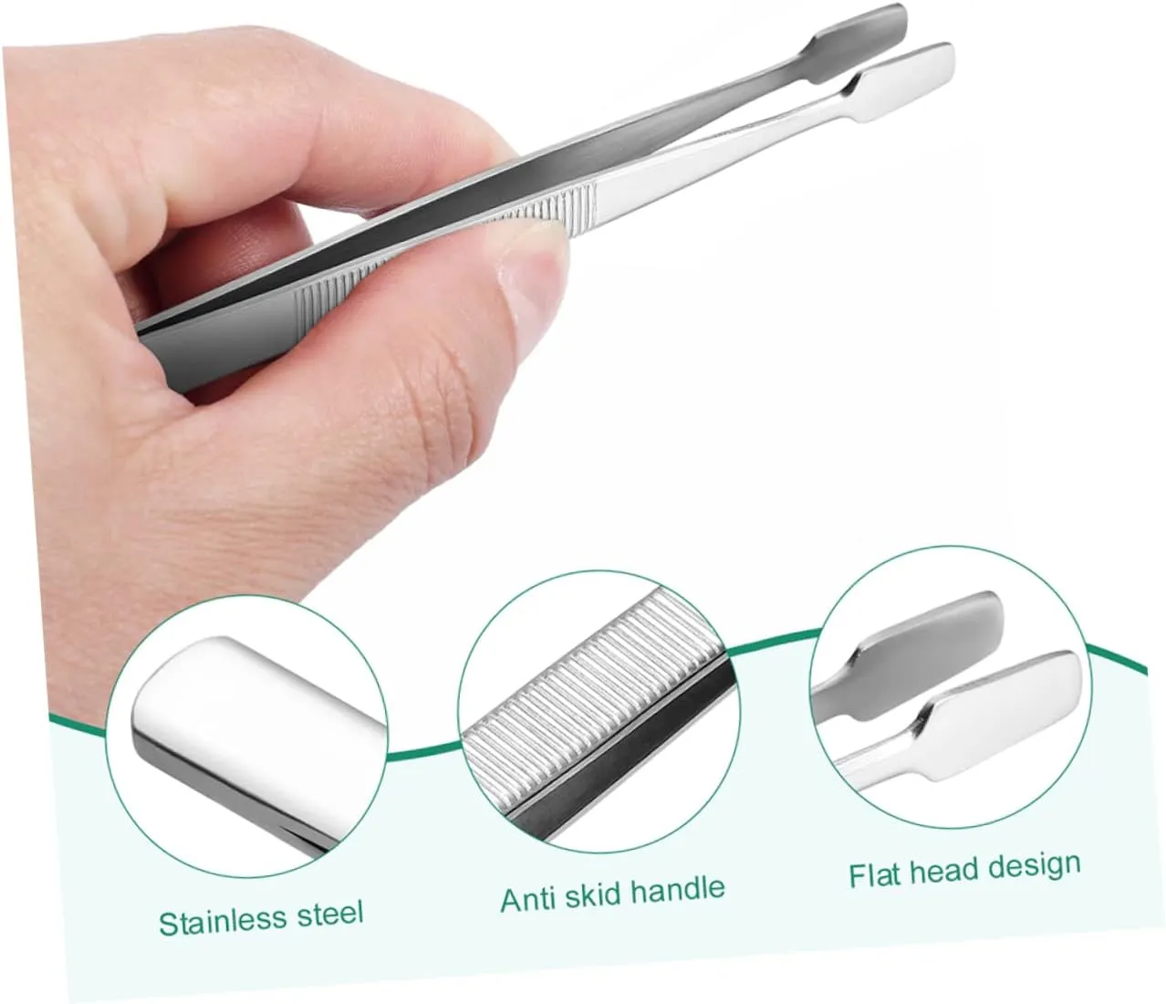 MAGICLULU 30pcs Tweezers for Stamps Eyelash Application and Crafting Flat Precision Tools for Collectors Beauty and Photo Projects