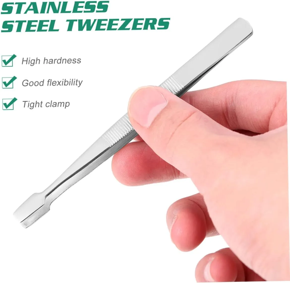 MAGICLULU 30pcs Tweezers for Stamps Eyelash Application and Crafting Flat Precision Tools for Collectors Beauty and Photo Projects