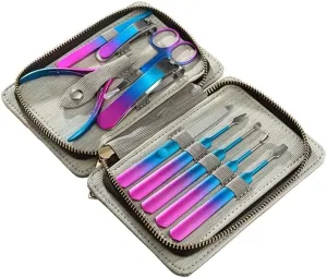 Manicure Set Home Nail Clipper 10 Piece Set Large Opening Manicure Tool Unisex Mini Compact Gift Eyebrow Clip Tweezers Mens Accessories Personal Care Set
