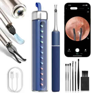 MEKK Ear Wax Removal Kit S5 with 10 MP Camera, Precision Tweezers, 12 Ear Spoons, Wireless Otoscope Ear Cleaner for iOS & Android