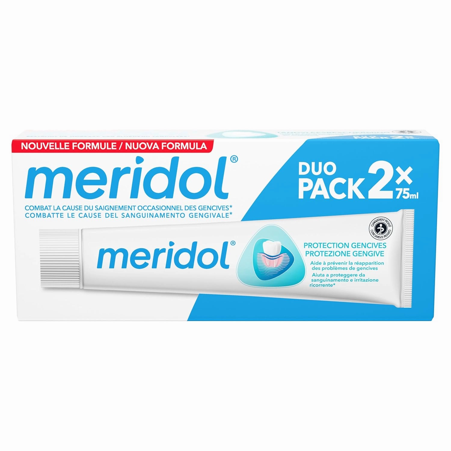 MERIDOL GENCIVES IRRITEES Dentifrice Pack Double (2 x 75 ml)