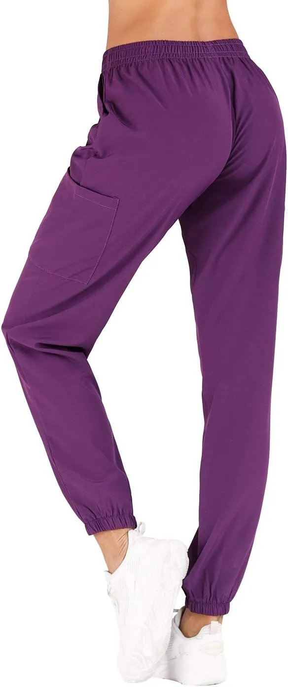 Minty Mint Women's Scrub Set Fit Lightweight Durable V Neck Top Slim Skinny Cargo Scrub Jogger Pant