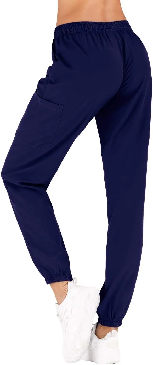 Minty Mint Women's Scrub Set Fit Lightweight Durable V Neck Top Slim Skinny Cargo Scrub Jogger Pant