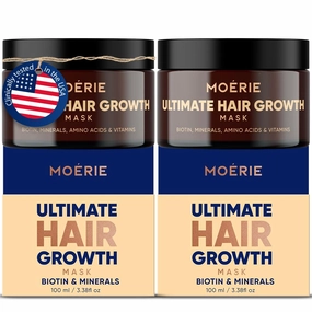 Moerie Hair Growth & Repair Mask - Restorative, Vegan-Friendly Treatment for Longer, Thicker, Fuller Hair - 100ml, 2 pack