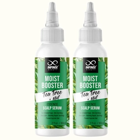 Moist Booster Tea Tree & Mint Scalp Serum - Anti-Dandruff & Itch Relief, For Dry, Oily, Itchy, Flaky & Irritated Scalp, Boosts Moisture, Made from Mint, Tea Tree & Aloe Vera, 2 fl oz x 2 Pcs