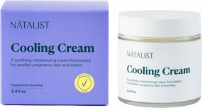 NATALIST Cooling Cream Soothing Pregnancy Rub for Legs & Feet Calming Skin-Loving Moisturizer Infused with Organic Mint & Eucalyptus Oil for Women - 3.4 oz