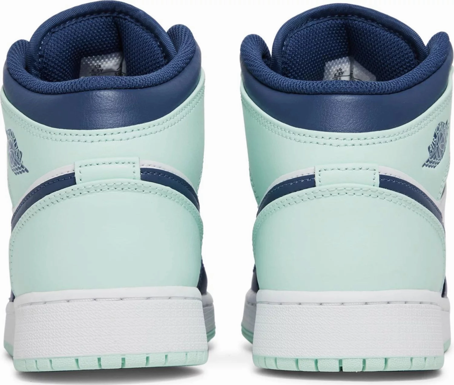 Nike Grade School Womens Air Jordan 1 Mid Sneakers - 'Blue Mint'